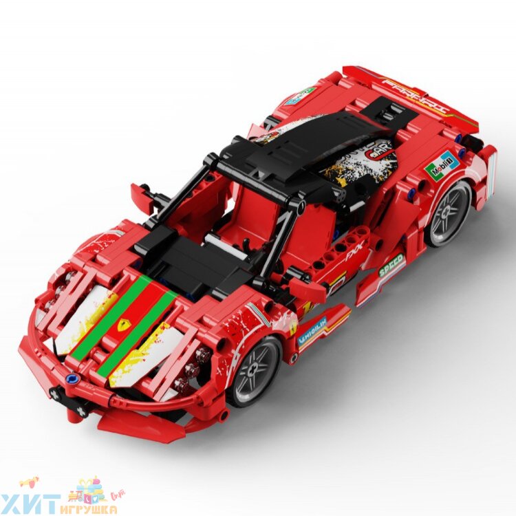 Конструктор Спорткар Ferrari 419 дет. с инерционным механизмом T3004